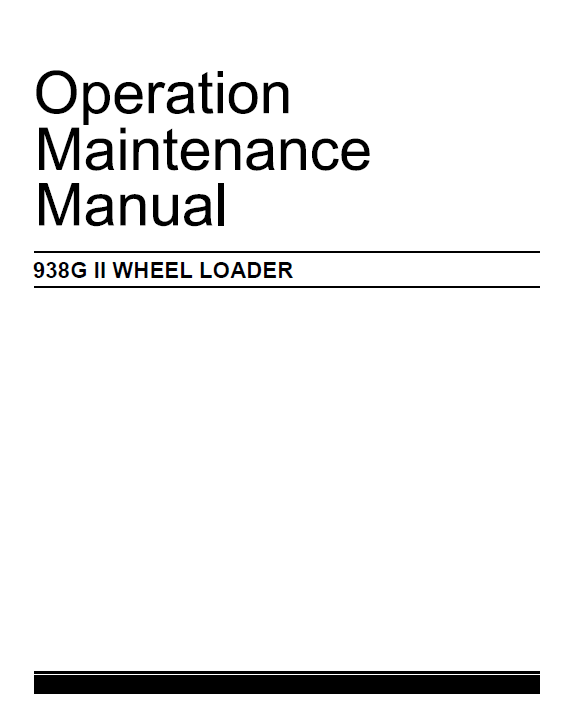 CAT 938G Series 2 Operation & Maintenance Manual